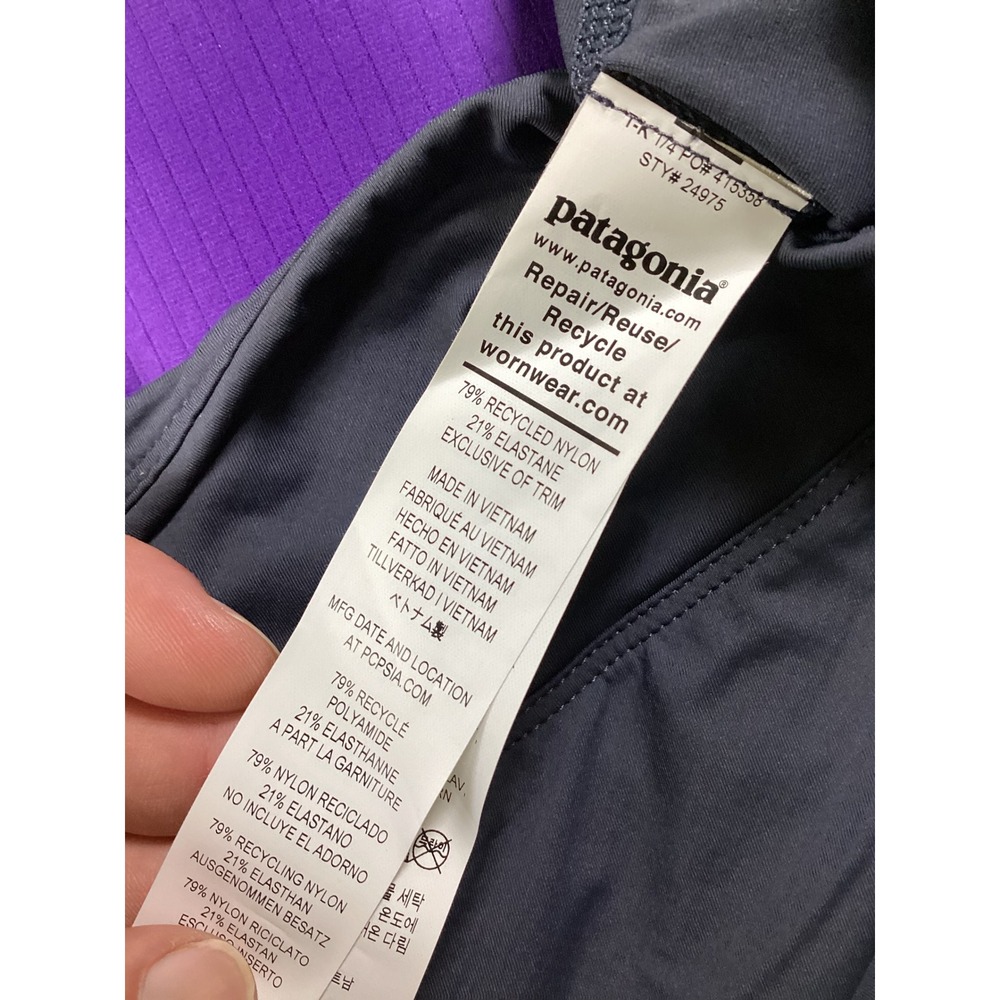 Patagonia Endless Ride Liner Shorts Womens Medium Smolder Blue Padded MTB 24975 - Picture 3 of 6